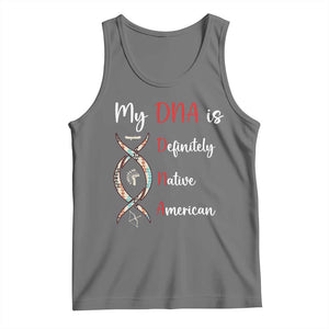 My DNA Is Definitely Native American Tank Top Indigenous Pride TS12 Black Heather Print Your Wear