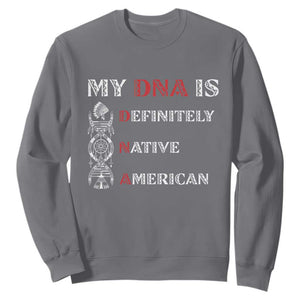 My DNA Is Definitely Native American Sweatshirt Native Roots Pride TS12 Charcoal Print Your Wear