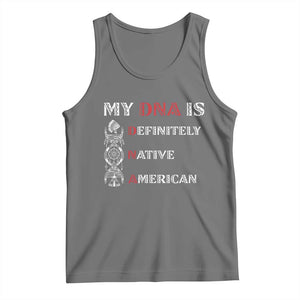 My DNA Is Definitely Native American Tank Top Native Roots Pride TS12 Black Heather Print Your Wear