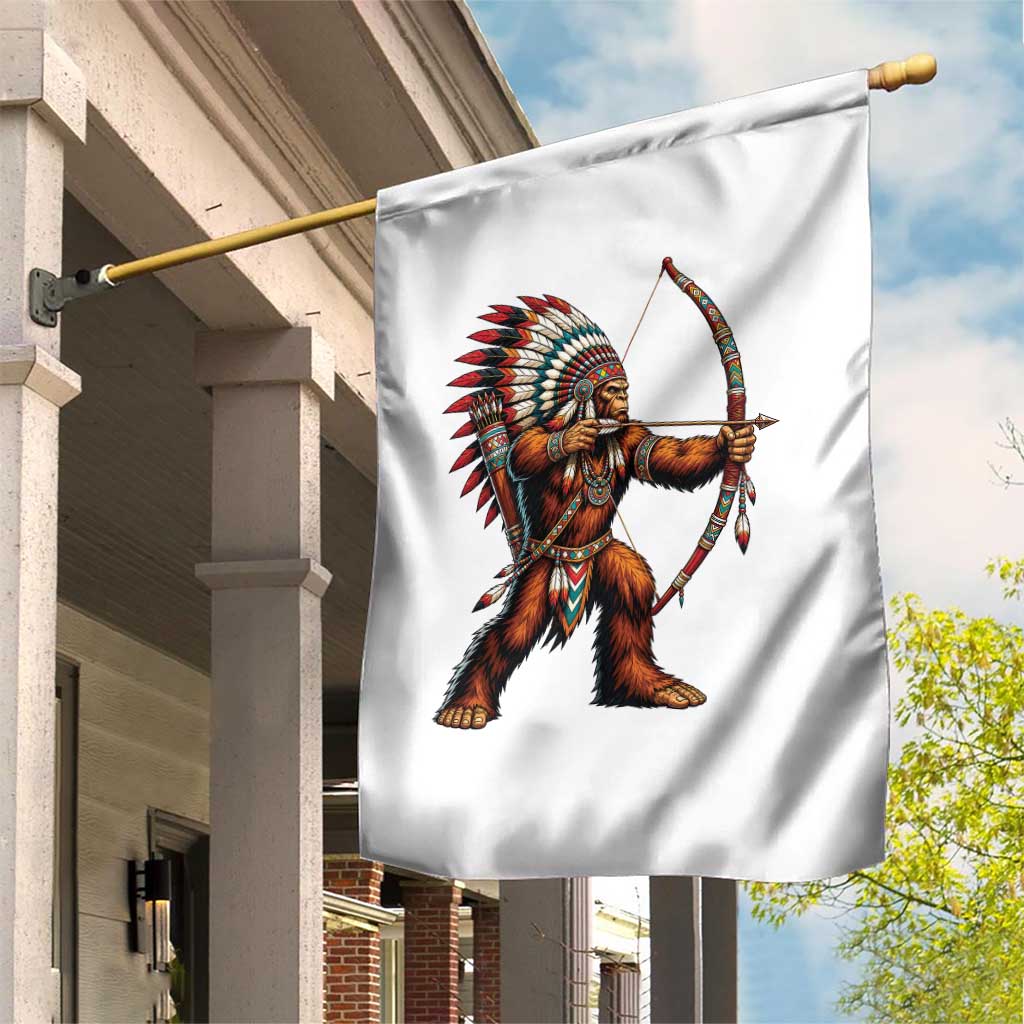 Native American Bigfoot Chief Garden Flag Forest Warrior Pride Graphic TS12 Print Your Wear