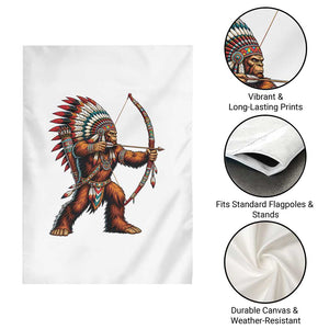 Native American Bigfoot Chief Garden Flag Forest Warrior Pride Graphic TS12 Print Your Wear