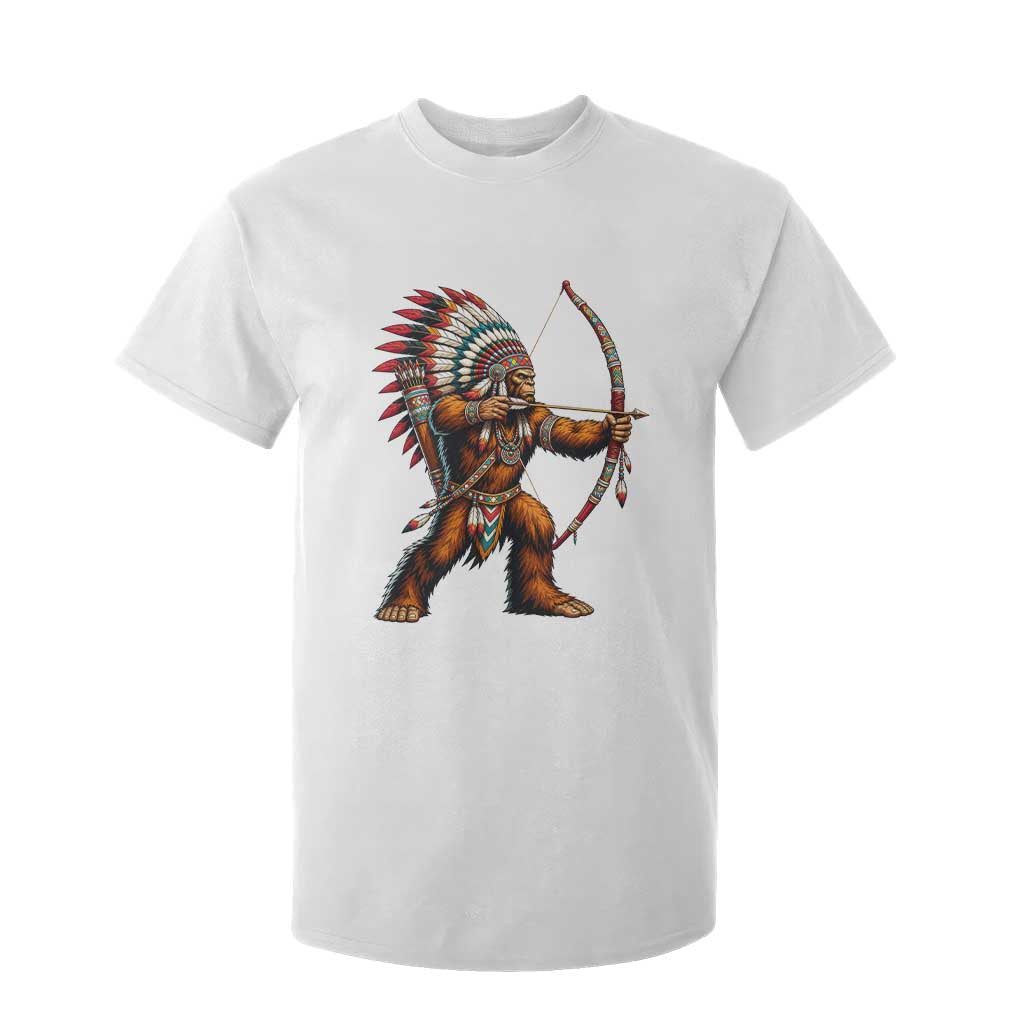 Native American Bigfoot Chief T Shirt For Kid Forest Warrior Pride Graphic TS12 White Print Your Wear