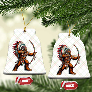 Native American Bigfoot Chief Ceramic Ornament Forest Warrior Pride Graphic TS12 Print Your Wear