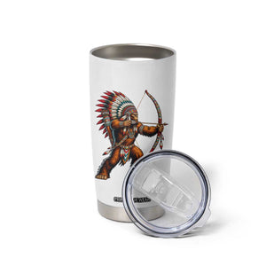 Native American Bigfoot Chief Tumbler Cup Forest Warrior Pride Graphic TS12 Print Your Wear
