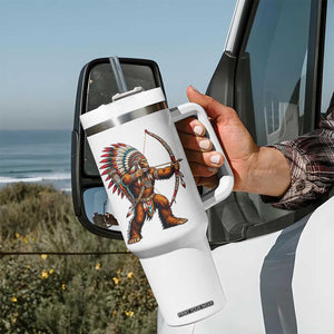 Native American Bigfoot Chief Tumbler With Handle Forest Warrior Pride Graphic TS12 Print Your Wear