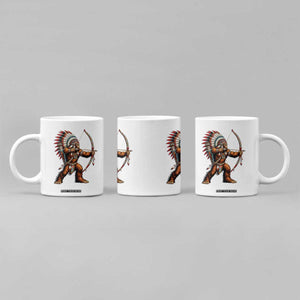 Native American Bigfoot Chief Coffee Mug Forest Warrior Pride Graphic TS12 Print Your Wear