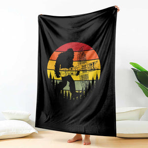 Vintage Pacific Northwest Bigfoot With Totem Pole Throw Blanket TS12 Print Your Wear