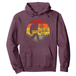 Vintage Pacific Northwest Bigfoot With Totem Pole Hoodie TS12 Maroon Print Your Wear