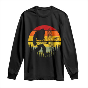 Vintage Pacific Northwest Bigfoot With Totem Pole Long Sleeve Shirt TS12 Black Print Your Wear
