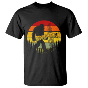 Vintage Pacific Northwest Bigfoot With Totem Pole T Shirt TS12 Black Print Your Wear