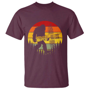 Vintage Pacific Northwest Bigfoot With Totem Pole T Shirt TS12 Maroon Print Your Wear