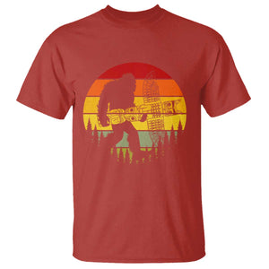 Vintage Pacific Northwest Bigfoot With Totem Pole T Shirt TS12 Red Print Your Wear