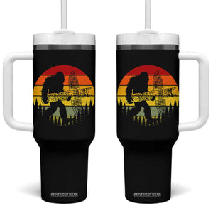 Vintage Pacific Northwest Bigfoot With Totem Pole Tumbler With Handle TS12 One Size: 40 oz Black Print Your Wear