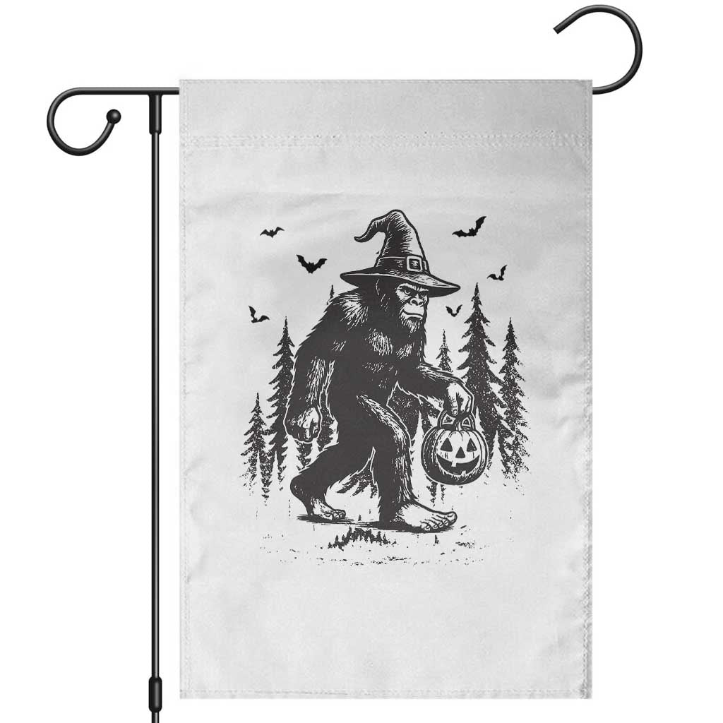 Funny Halloween Gift Garden Flag Bigfoot Witch Costume TS12 White Print Your Wear