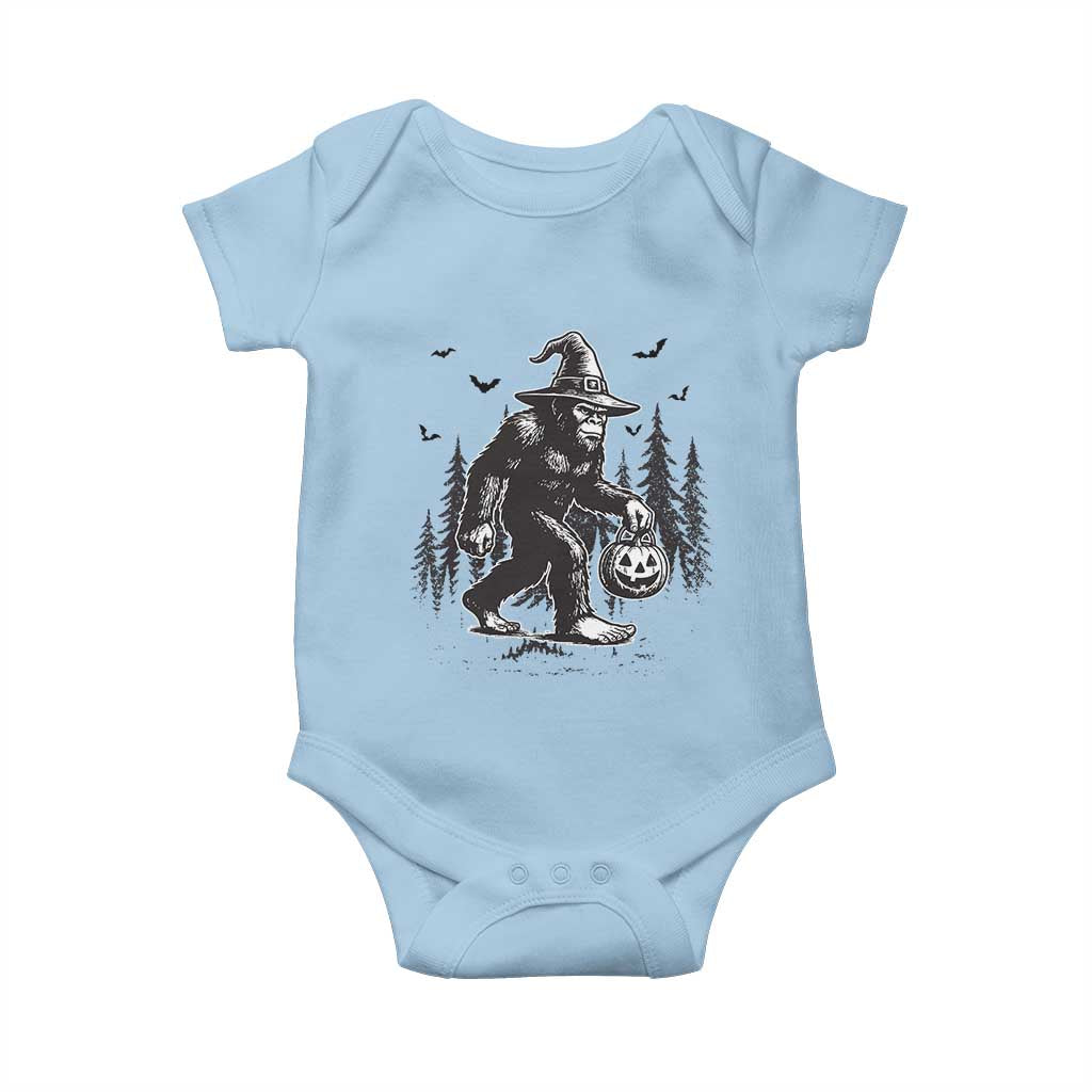 Funny Halloween Gift Baby Onesie Bigfoot Witch Costume TS12 Light Blue Print Your Wear
