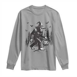 Funny Halloween Gift Long Sleeve Shirt Bigfoot Witch Costume TS12 Sport Gray Print Your Wear