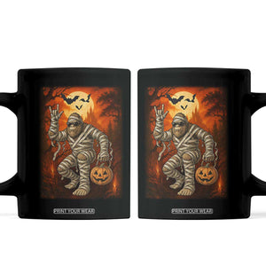 Halloween Mummy Bigfoot Coffee Mug Funny Cryptid Gift TS12 Black Print Your Wear