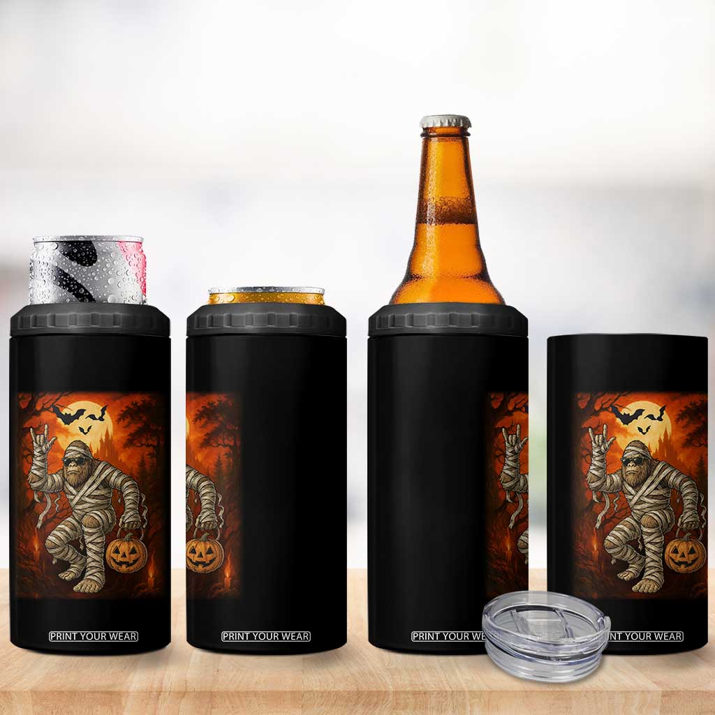 Halloween Mummy Bigfoot 4 in 1 Can Cooler Tumbler Funny Cryptid Gift TS12 Print Your Wear