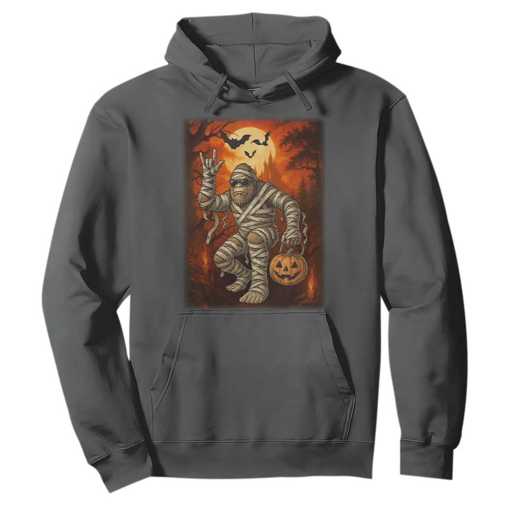 Halloween Mummy Bigfoot Hoodie Funny Cryptid Gift TS12 Dark Heather Print Your Wear