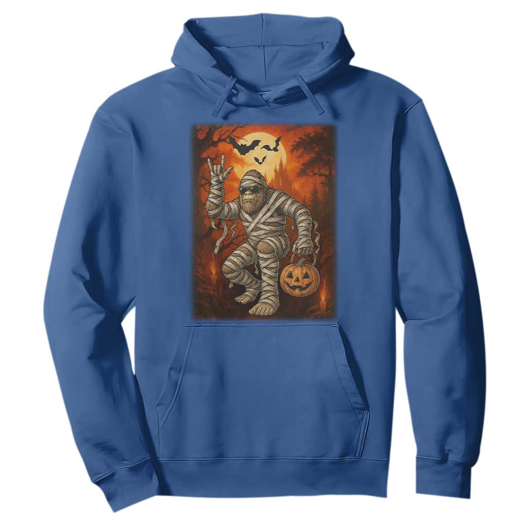 Halloween Mummy Bigfoot Hoodie Funny Cryptid Gift TS12 Royal Blue Print Your Wear