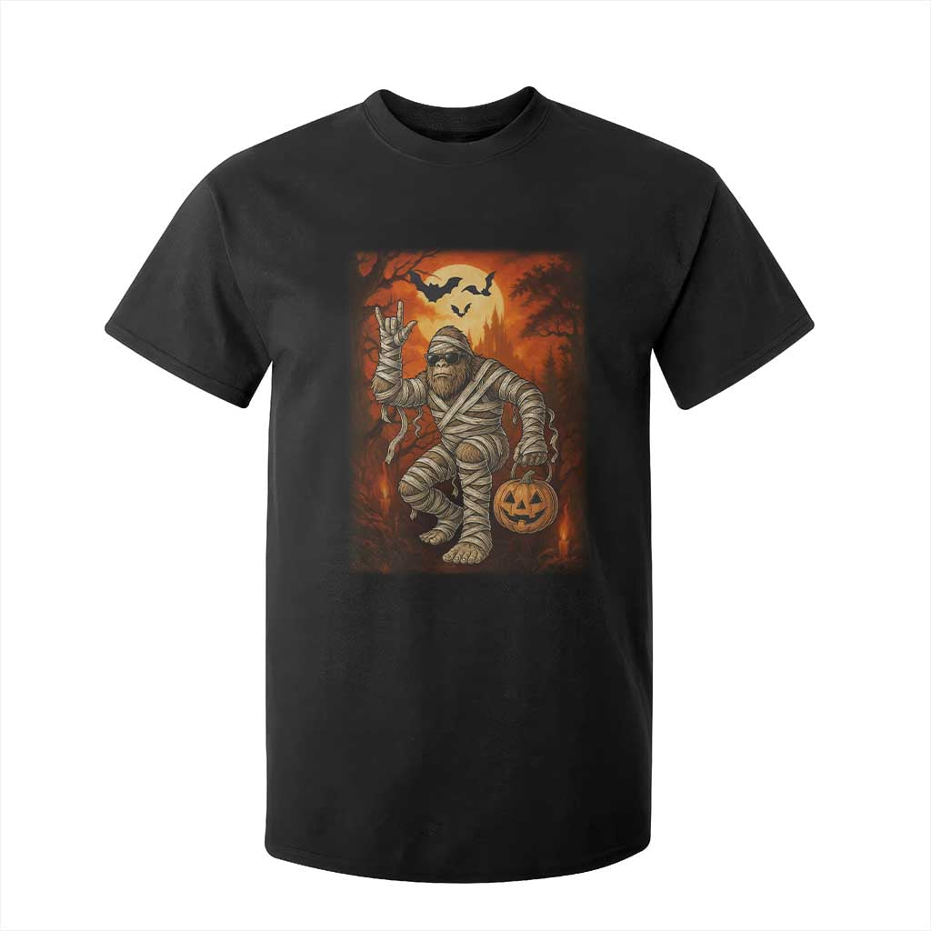 Halloween Mummy Bigfoot T Shirt For Kid Funny Cryptid Gift TS12 Black Print Your Wear