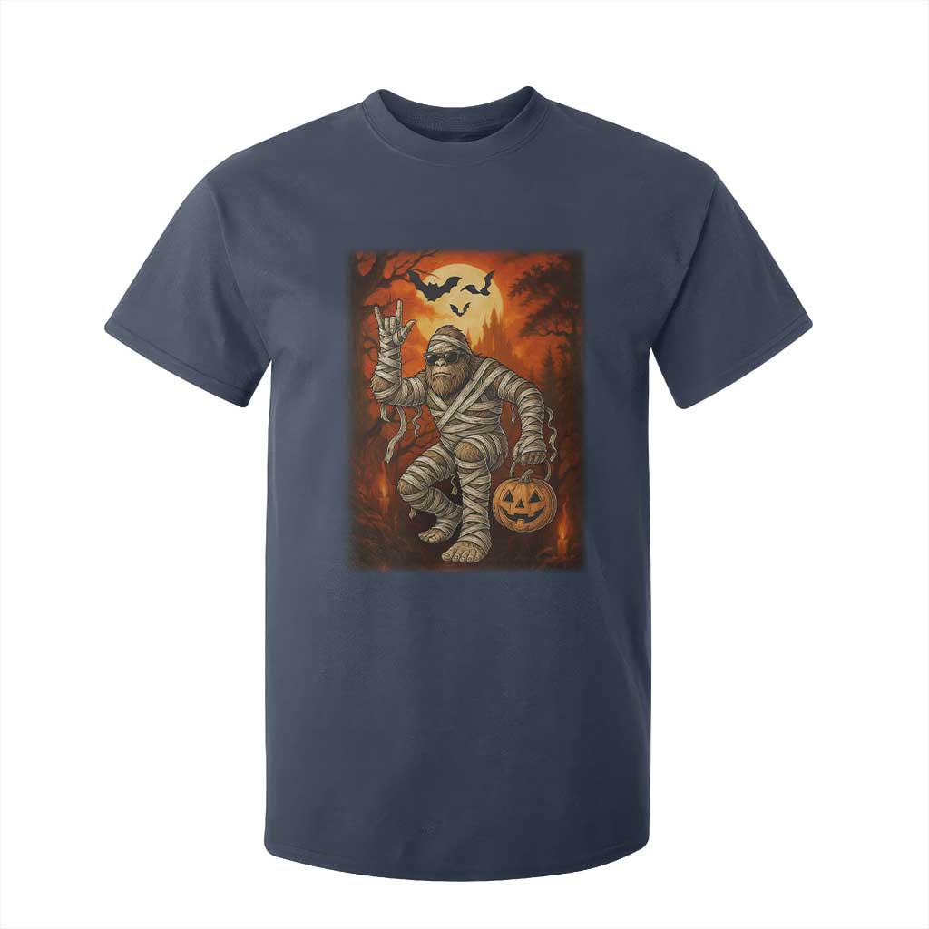 Halloween Mummy Bigfoot T Shirt For Kid Funny Cryptid Gift TS12 Navy Print Your Wear