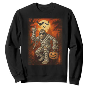 Halloween Mummy Bigfoot Sweatshirt Funny Cryptid Gift TS12 Black Print Your Wear