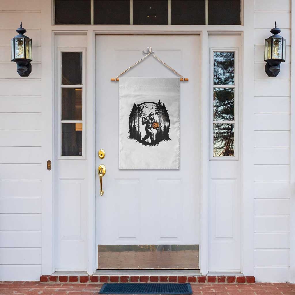 Funny Halloween Bigfoot With Jack O Lantern Garden Flag TS12 Print Your Wear
