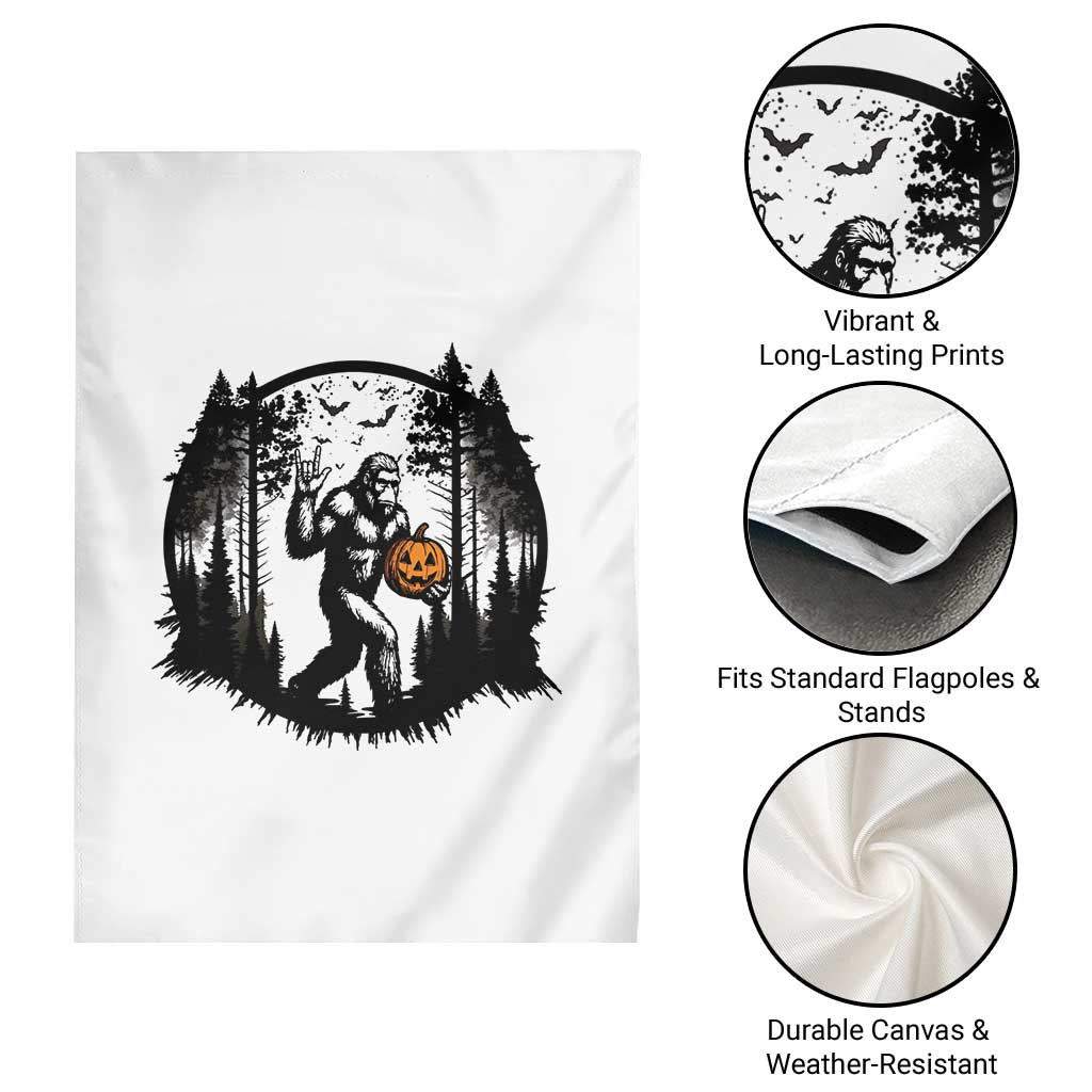 Funny Halloween Bigfoot With Jack O Lantern Garden Flag TS12 Print Your Wear