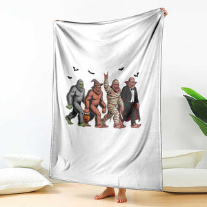 Funny Halloween Throw Blanket Bigfoot Monster Cosplay Characters TS12 Print Your Wear
