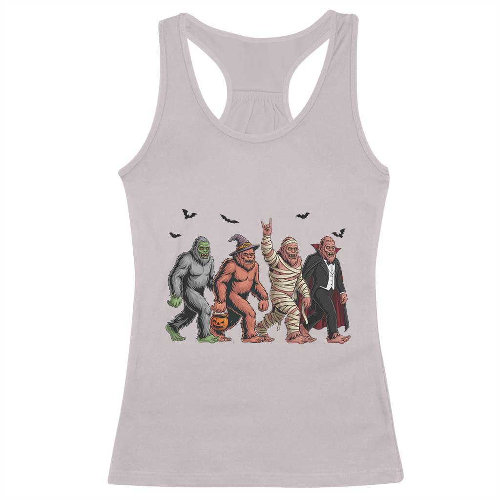 Funny Halloween Racerback Tank Top Bigfoot Monster Cosplay Characters TS12 Ice Gray Print Your Wear