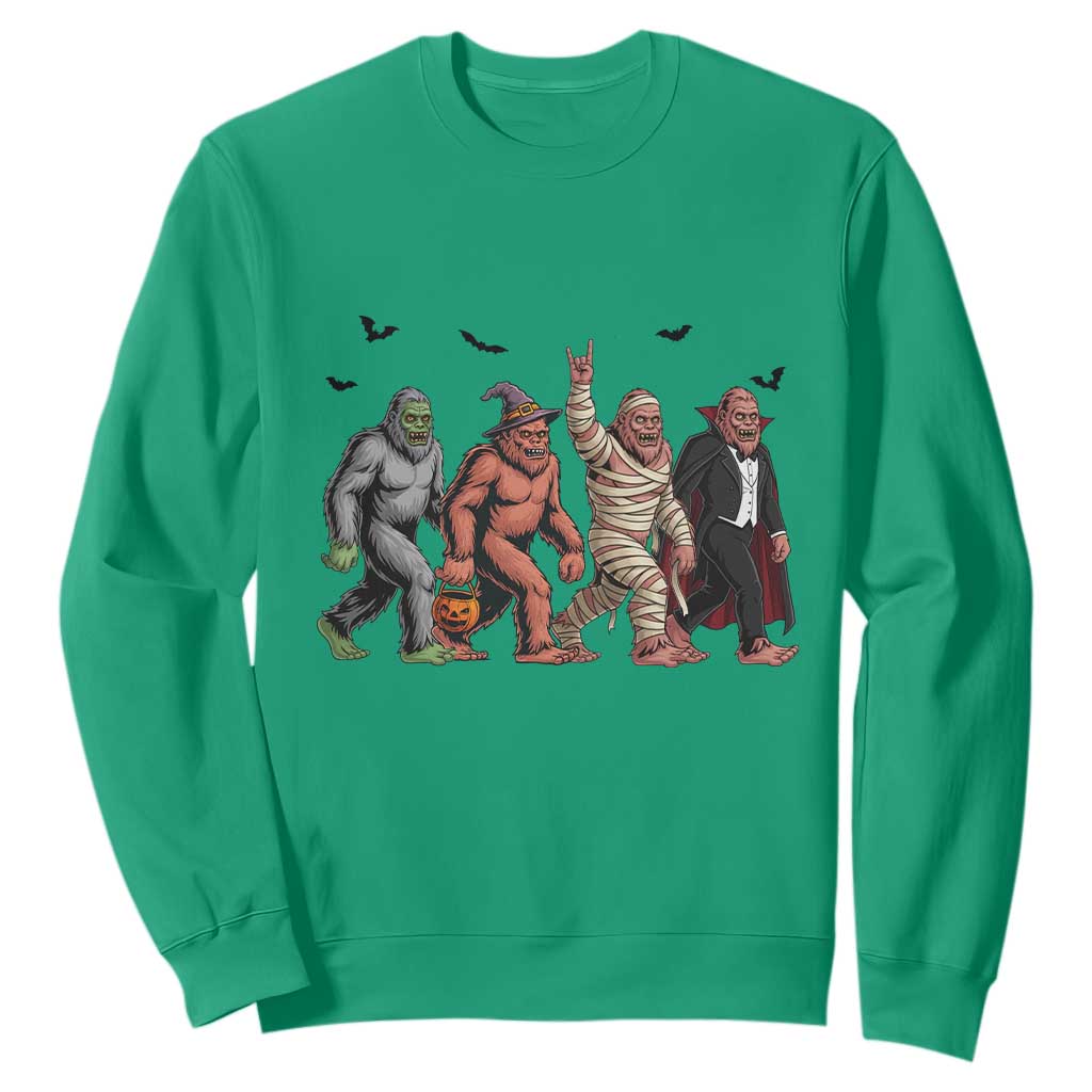 Funny Halloween Sweatshirt Bigfoot Monster Cosplay Characters TS12 Irish Green Print Your Wear