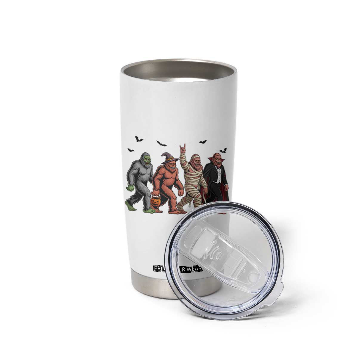 Funny Halloween Tumbler Cup Bigfoot Monster Cosplay Characters TS12 Print Your Wear
