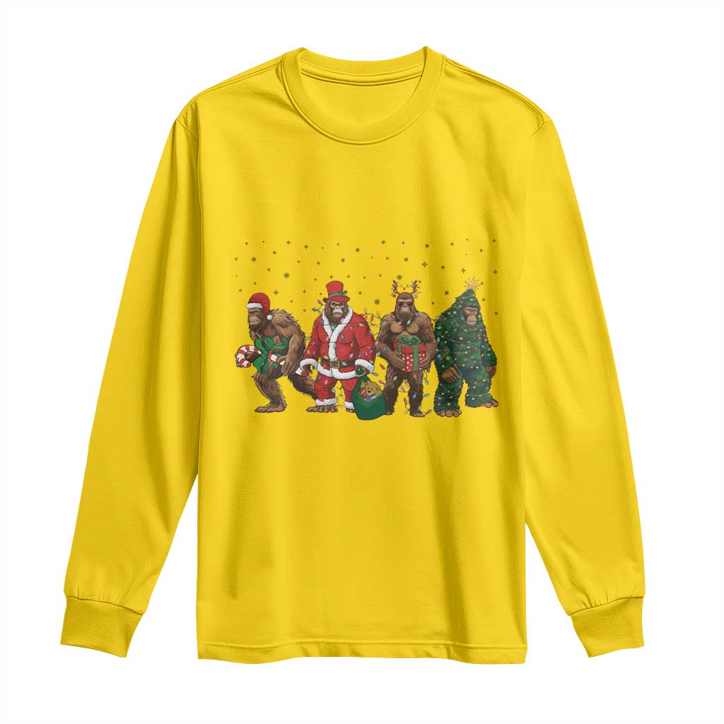 Bigfoot Christmas Cosplay Long Sleeve Shirt Funny Holiday Gift TS12 Daisy Print Your Wear