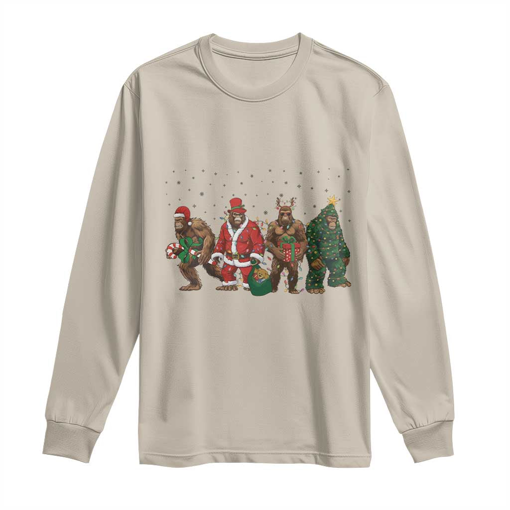 Bigfoot Christmas Cosplay Long Sleeve Shirt Funny Holiday Gift TS12 Sand Print Your Wear