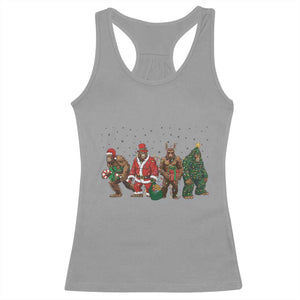 Bigfoot Christmas Cosplay Racerback Tank Top Funny Holiday Gift TS12 Sport Gray Print Your Wear