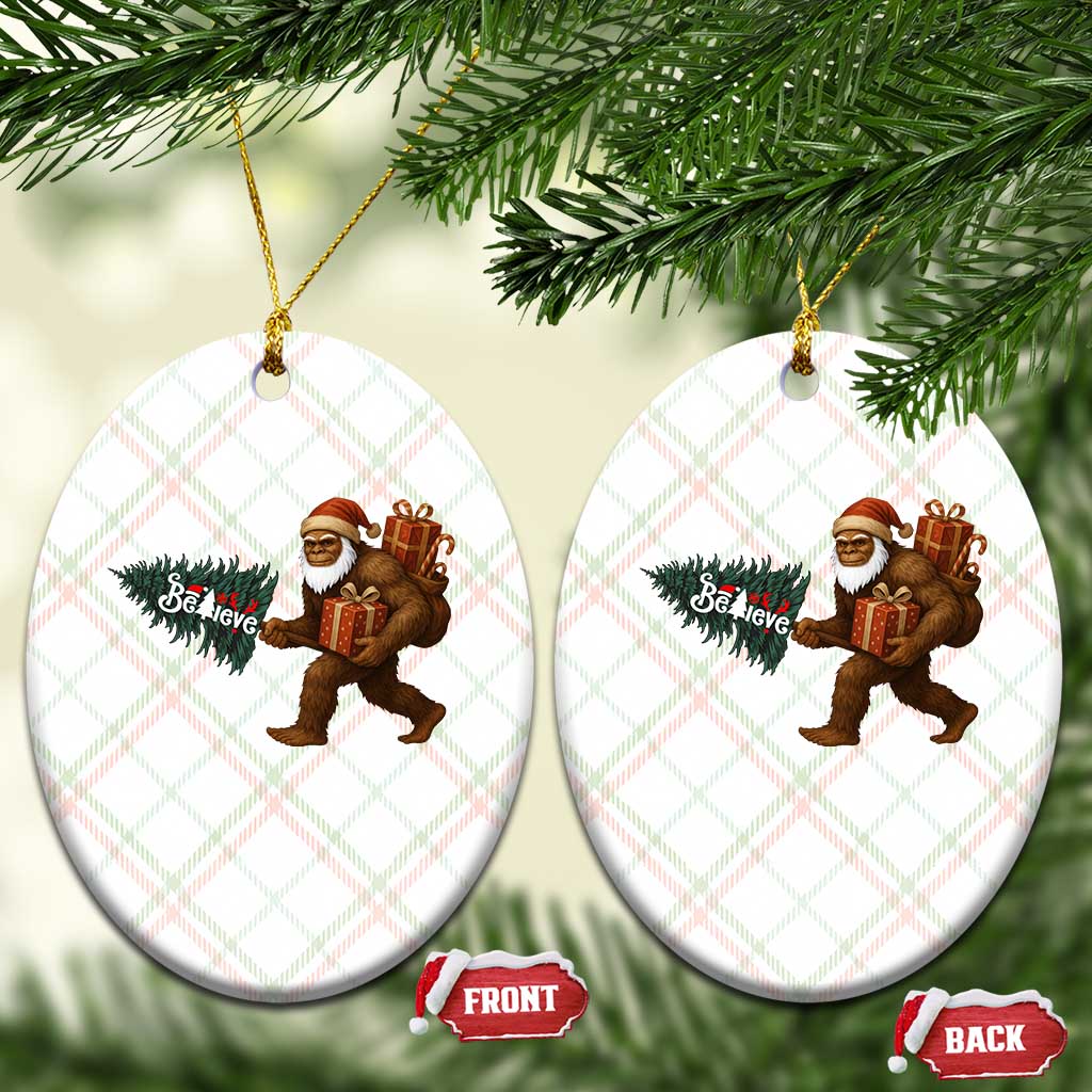 Believe Bigfoot Xmas Ceramic Ornament Sasquatch Holiday Gift TS12 Print Your Wear