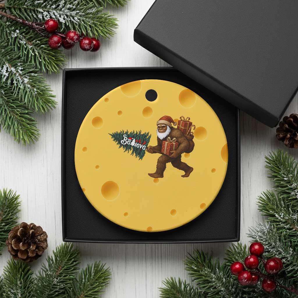 Believe Bigfoot Xmas Ceramic Ornament Sasquatch Holiday Gift TS12 1pc Yellow Cheese Print Your Wear
