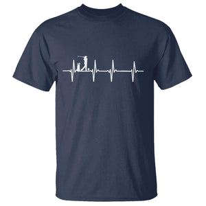 Golf Heartbeat T Shirt Funny Sport Lover Gift TS12 Navy Print Your Wear