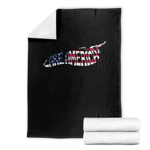 Vintage Lake America Throw Blanket Patriotic Great Lakes Gift