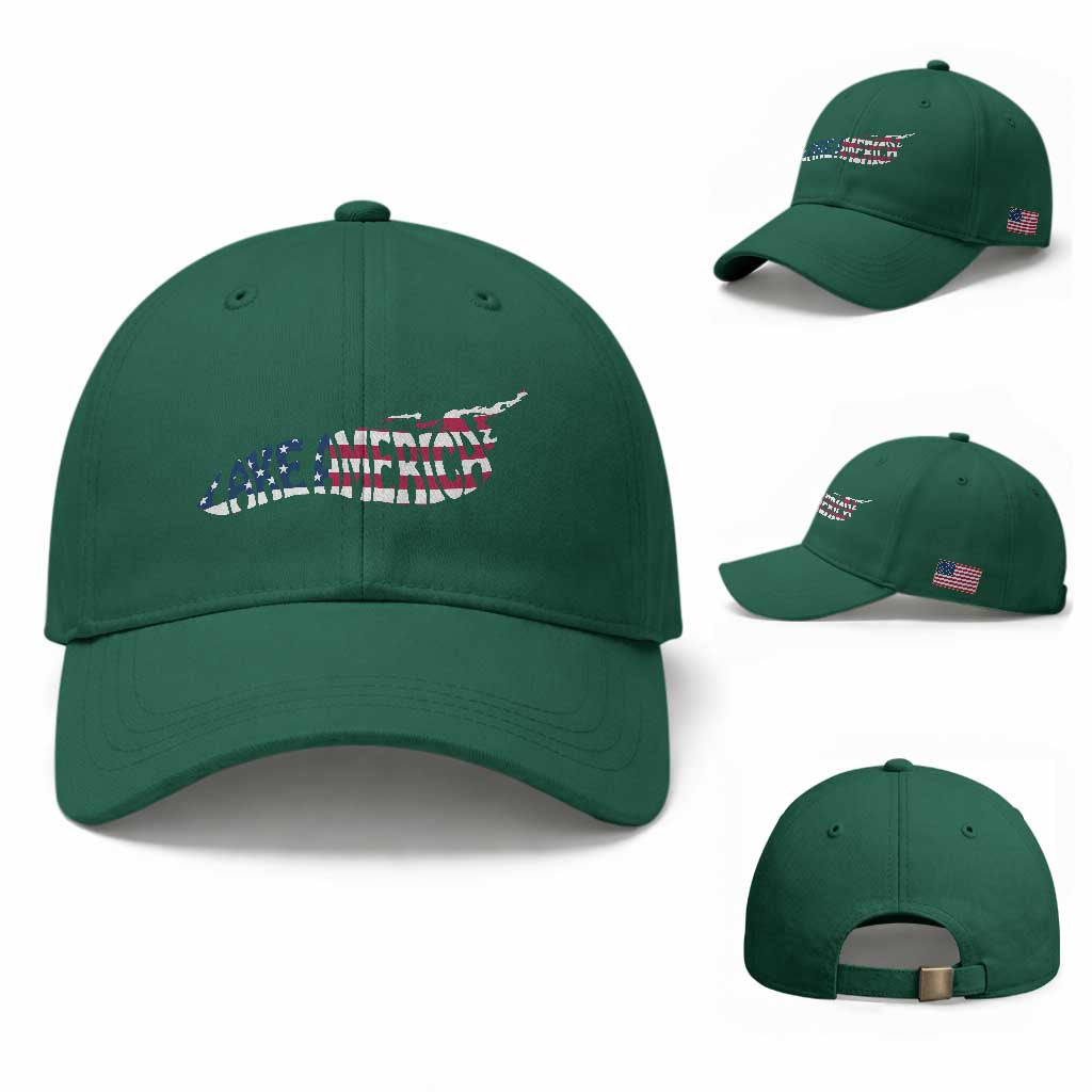 Vintage Lake America Baseball Cap Patriotic Great Lakes Gift