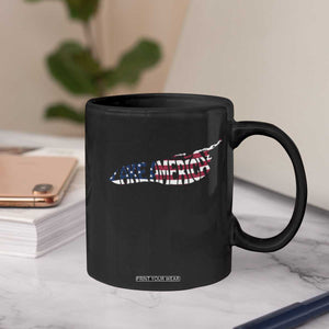 Vintage Lake America Coffee Mug Patriotic Great Lakes Gift