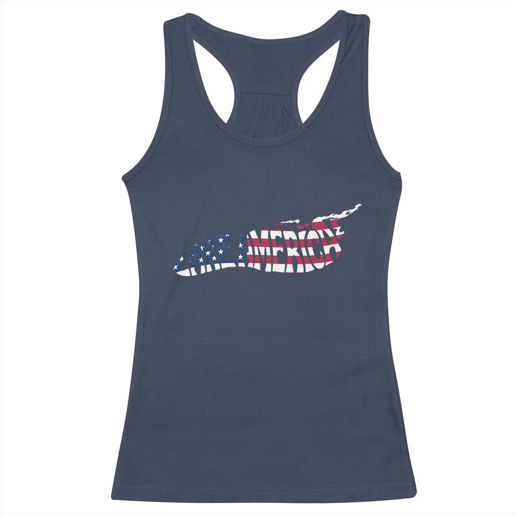 Vintage Lake America Racerback Tank Top Patriotic Great Lakes Gift