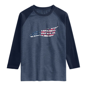 Vintage Lake America Raglan Shirt Patriotic Great Lakes Gift