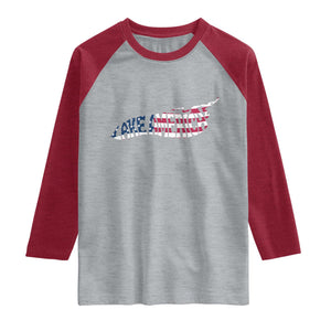Vintage Lake America Raglan Shirt Patriotic Great Lakes Gift