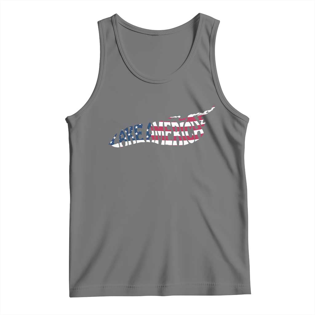 Vintage Lake America Tank Top Patriotic Great Lakes Gift