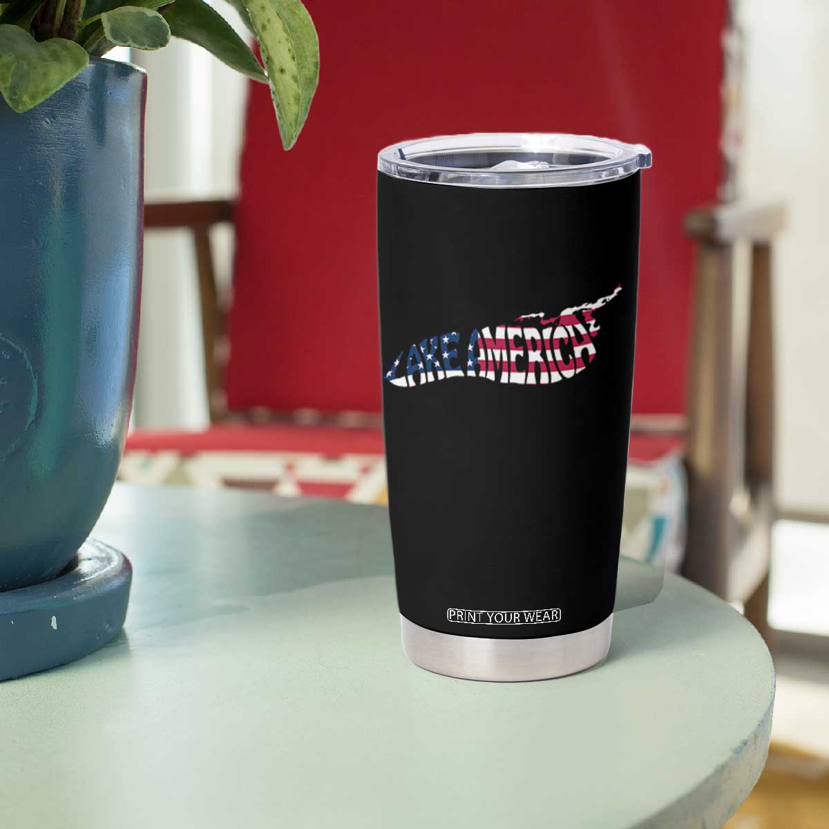 Vintage Lake America Tumbler Cup Patriotic Great Lakes Gift