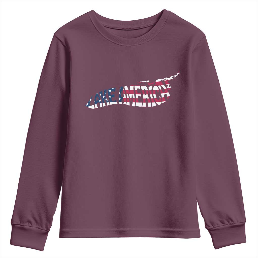 Vintage Lake America Youth Sweatshirt Patriotic Great Lakes Gift