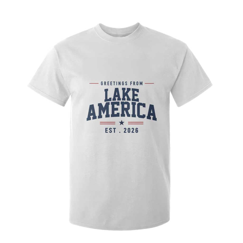 Greetings From Lake America Est 2026 T Shirt For Kid Patriotic Great Lakes Gift