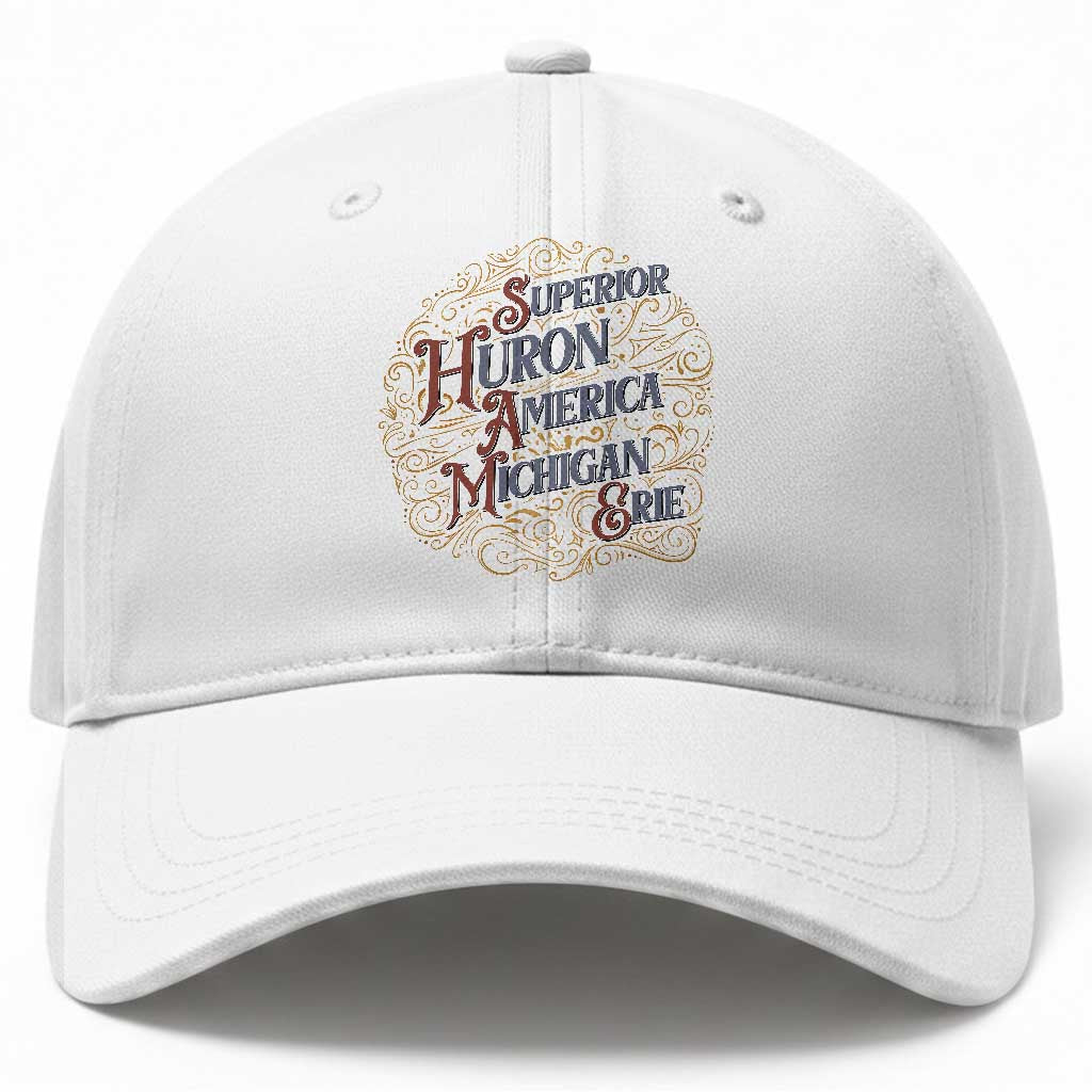 Vintage Great Lakes Baseball Cap SHAME Superior Huron Michigan Erie America